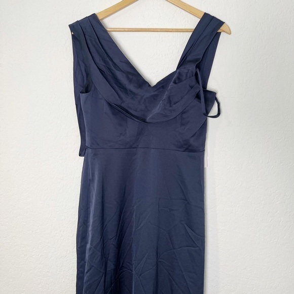 Aqua One Shoulder Maxi Evening Dress - Picture 5 of 11